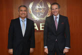 The new Resident Representative of Indonesia to the IAEA, HE Mr. Iur Damos Dumoli Agusman, presented his credentials to IAEA Director General Rafael Mariano Grossi, at the Agency headquarters in Vienna, Austria. 21 February 2021