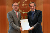 The new Resident Representative of Lao People’s Democratic Republic to the IAEA, HE Mr. Khonepheng Thammavong, presented his credentials to IAEA Director General Rafael Mariano Grossi, at the Agency headquarters in Vienna, Austria. 22 April 2022