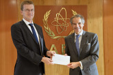 The new Resident Representative of Denmark to the IAEA, HE Mr. Christian Grønbech-Jensen, presented his credentials to IAEA Director General Rafael Mariano Grossi, at the Agency headquarters in Vienna, Austria. 5 September 2022