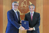 The new Resident Representative of Slovakia to the IAEA, HE Mr. Peter Mišík, presented his credentials to IAEA Director General Rafael Mariano Grossi, at the Agency headquarters in Vienna, Austria. 9 September 2022