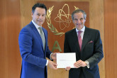 The new Resident Representative of Chile to the IAEA, HE Mr. Rodrigo Olsen Olivares, presented his credentials to IAEA Director General Rafael Mariano Grossi, at the Agency headquarters in Vienna, Austria. 9 September 2022