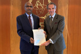 The  new Resident Representative of Sudan to the IAEA, HE Mr. Magdi Ahmed Mofadel El Nour, presented his credentials to IAEA Director General Rafael Mariano Grossi, at the Agency headquarters in Vienna, Austria. 26 August 2022