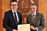 The  new Resident Representative of Turkey to the IAEA, HE Mr. Levent Eler, presented his credentials to IAEA Director General Rafael Mariano Grossi, at the Agency headquarters in Vienna, Austria. 26 August 2022