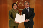 The new Resident Representative of Thailand to the IAEA, HE Ms. Vilawen Mangklatanakul, presented her credentials to IAEA Director General Rafael Mariano Grossi, at the Agency headquarters in Vienna, Austria. 6 January 2023