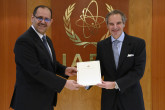 The new Resident Representative of Jordan to the IAEA, HE Mr. Haitham Abu Alfoul, presented his credentials to IAEA Director General Rafael Mariano Grossi, at the Agency headquarters in Vienna, Austria. 25 January 2023


