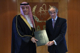 The new Resident Representative of Saudi Arabia to the IAEA, HE Mr. Abdullah Khalid O. Tawlah, presented his credentials to IAEA Director General Rafael Mariano Grossi, at the Agency headquarters in Vienna, Austria. 31 August 2023