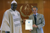 The new Resident Representative of Mali to the IAEA, HE Mr. Abdolaye Tounkara, presented his credentials to IAEA Director General Rafael Mariano Grossi, at the Agency headquarters in Vienna, Austria. 13 September 2023


