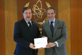 The new Resident Representative of Chile to the IAEA, HE Mr. Alex Wetzig, presented his credentials to IAEA Director General Rafael Mariano Grossi, at the Agency headquarters in Vienna, Austria. 23 November 2023

