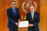The new Resident Representative of Cyprus to the IAEA, HE Mr. Andreas Ignatiou, presented his credentials to IAEA Director General Rafael Mariano Grossi, at the Agency headquarters in Vienna, Austria. 5 December 2023
