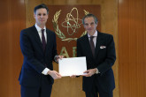 The new Resident Representative of Switzerland to the IAEA, HE Mr. Matteo Fachinotti, presented his credentials to IAEA Director General Rafael Mariano Grossi, at the Agency headquarters in Vienna, Austria. 2 February 2024