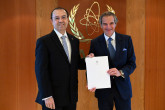 The new Resident Representative of Mexico to the IAEA, HE Mr. Jose Antonio Zabalgoitia Trejo, presented his credentials to IAEA Director General Rafael Mariano Grossi, at the Agency headquarters in Vienna, Austria. 4 March 2024