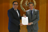 The new Resident Representative of Armenia to the IAEA, HE Mr. Andranik Hovhannisyan, presented his credentials to IAEA Director General Rafael Mariano Grossi, at the Agency headquarters in Vienna, Austria. 22 November 2024