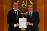 The new Resident Representative of New Zealand to the IAEA, HE Mr. Andrew Williams, presented his credentials to IAEA Director General Rafael Mariano Grossi, at the Agency headquarters in Vienna, Austria. 17 December 2024