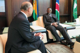 IAEA Director General Yukiya Amano met President Hage G. Geingob during his official visit to Namibia. 17 May 2016