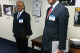 IAEA Director General Yukiya Amano is accompanied by Cornel Feruta, IAEA Chief Corrdinator, during his official visit at the Department of Energy, United States of America. 20 March 2017