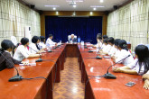 IAEA Director General Yukiya Amano met with staff of the Division of Atomic Energy, Ministry of Education during his official visit to Myanmar on 29 June 2017. 