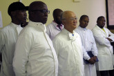 IAEA Director General Yukiya Amano tours the National Veterinary Laboratory, during his official visit to Botswana. 26 January 2018