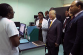 IAEA Director General Yukiya Amano tours the Cancer Diseases Hospital, during his official visit to Zambia. 23 January 2018