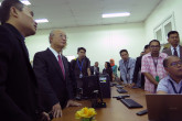IAEA Director General Yukiya Amano tours the facilities of BAPETEN, the Indonesian Nuclear Regulator, during his official visit to Jakarta, Indonesia.  6 February 2018