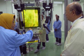 IAEA Director General Yukiya Amano tours BATAN’s radioisotope and radiopharmaceutical production facility, during his official visit to Jakarta, Indonesia. 6 February 2018