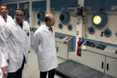 IAEA Director General Yukiya Amano tours the Medical Isotope Facility, during his official visit to Egypt. 3 February 2019