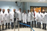 IAEA Director General Yukiya Amano (6th from left) in Inshas with staff from the Research Reactor (ETRR-2) and H.E. Omar Amer Youssef (5th from left), Resident Representative of Egypt to the IAEA. Egypt. 3 February 2019
