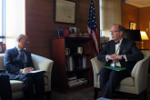 IAEA Director General Yukiya Amano met with Christopher Ashley Ford, US Assistant Secretary of State for International Security and Non-proliferation during his official visit to Washington DC, USA. 3 April 2019.