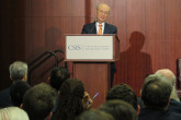 IAEA Director General Yukiya Amano delivers his statement “Challenges in Nuclear Verification” at the Center for Strategic and International Studies during his official visit to Washington DC, USA. 5 April 2019