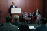 IAEA Director General Yukiya Amano delivers his statement “Challenges in Nuclear Verification” at the Center for Strategic and International Studies during his official visit to Washington DC, USA. 5 April 2019