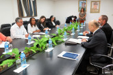 IAEA Director General Yukiya Amano met with Dr Alfredo Gonzalez Lorenzo, Deputy Minister of Health of Cuba, during his official visit to Havana, Cuba, 17 May 2019. Far right: Luis Carlos Longoria Gandara, IAEA Director, Division for Latin America and the Caribbean, Department of Technical Cooperation