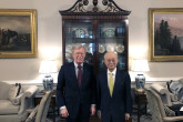 IAEA Director General Yukiya Amano meets with John Bolton, National Security Advisor of the United States during his official travel to Washington, D.C. on April 4, 2019. 