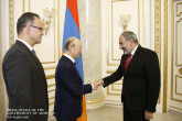 IAEA Director General Yukiya Amano met with His Excellency Nikol Pashinyan, Prime Minister of the Republic of Armenia during his official visit to Yerevan, Armenia on 29 April 2019. Far left, Edgard Perez Alvan, Assistant to the DG and Deputy Coordinator.

Photo Credit: Press Office of the Government of Armenia