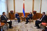 IAEA Director General Yukiya Amano met with His Excellency Armen Sarkissian, President of the Republic of Armenia during his official visit to Yerevan, Armenia on 29 April 2019. Far left, Edgard Perez Alvan, Assistant to the DG and Deputy Coordinator.

Photo Credit: Office of the President of Armenia