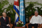 IAEA Director General Yukiya Amano met with President Miguel Díaz-Cane during his official visit to Havana, Cuba, 17 May. 

Photo Credit: Office of the President, Cuba