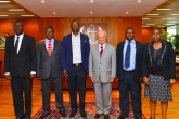 IAEA Director General Yukiya Amano met with the Zimbabwean delegation during their visit to the IAEA headquarters in Vienna, Austria. 2 August 2016.