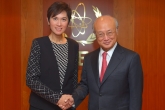IAEA Director General Yukiya Amano met with Josephine Teo, Senior Minister of State of Singapore, at the Agency headquarters in Vienna, Austria. 3 October 2016