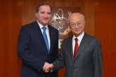 IAEA Director General Yukiya Amano met with Stefan Löfven, Swedish Prime Minister, at the IAEA headquarters in Vienna, Austria on 29 November 2016.