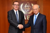 IAEA Director General Yukiya Amano met with Jeffrey Feltman, United Nations Under-Secretary-General for Political Affairs at the IAEA headquarters in Vienna, Austria on 10 July 2017.