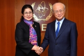 IAEA Director General Yukiya Amano met with Her Excellency Ms Nila F. Moeloek, Minister for Health of the Republic of Indonesia at the IAEA headquarters in Vienna, Austria on 2 February 2018.
