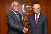 IAEA Director General Yukiya Amano  met  with Carlos Perez Garcia, Minister of Energy and Natural Resources Non-renewable of Ecuador at the IAEA headquarters in Vienna, Asutria. 19 June 2018


