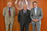 IAEA Director General Rafael Mariano Grossi met with Prof. Paolo Cotta Ramusimo, Secretary General of Pugwash Conferences on Science and World Affairs and Sergey Batsanov, Director of the Geneva Office of Pugwash Conferences, Former Ambassador to the Conference on Disarmament during their official visit at the Agency headquarters in Vienna, Austria. 22 June 2020