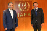IAEA Director General Rafael Mariano Grossi met with HE Mr. Seyed Abbas Araghchi, Deputy Foreign Minister of the Islamic Republic of Iran during his official visit to the Agency headquarters in Vienna, Austria. 1 September 2020