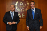 Rafael Mariano Grossi, IAEA Director General, met with The Honourable Francois-Philippe Champagne, Minister of Foreign Affairs of Canada during his official visit to the Agency headquarters in Vienna, Austria. 14 October 2020