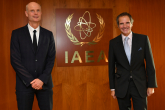 Rafael Mariano Grossi, IAEA Director General, met with HE Mr. Stef Blok, Minister of Foreign Affairs of the Kingdom of the Netherlands during his official visit at the Agency headquarters in Vienna, Austria.5 November 2020.