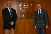 Rafael Mariano Grossi, IAEA Director General, met with Stephan Klement, European Union Ambassador, Head of Delegation to the International Organisations in Vienna, during his official visit to the Agency headquarters in Vienna, Austria. 9 November 2020.


