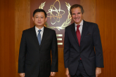 Rafael Mariano Grossi, IAEA Director General, met with Zhang Jianhua, Vice Chairman, China Atomic Energy Authority (CAEA), during his official visit to the Agency headquarters in Vienna, Austria. 12 November 2020.