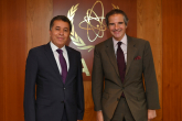 Rafael Mariano Grossi, IAEA Director General, met with Larbi Djacta, Chairman of the International Civil Service Commission (ICSC) during his official visit to the Agency Headquarters in Vienna, Austria. 24 June 2021. 