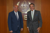 Rafael Mariano Grossi, IAEA Director General, met with HE Mr. Fuad Mohammed Hussein, Minister of Foreign Affairs of Iraq during his official visit at the Agency headquarters in Vienna, Austria. 3 September 2021
