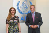 Rafael Mariano Grossi, IAEA Director General, met with Senator Mrs. Claudia Ledesma Abdala de Zamora, President of the Honourable Senate of the Nation, during her official visit at the Agency headquarters in Vienna, Austria. 6 September 2021.