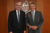 Rafael Mariano Grossi, IAEA Director General, met with Vladimir Voronkov, Under-Secretary General, UN Office of Counter-Terrorism during his official visit at the Agency headquarters in Vienna, Austria. 9 September 2021